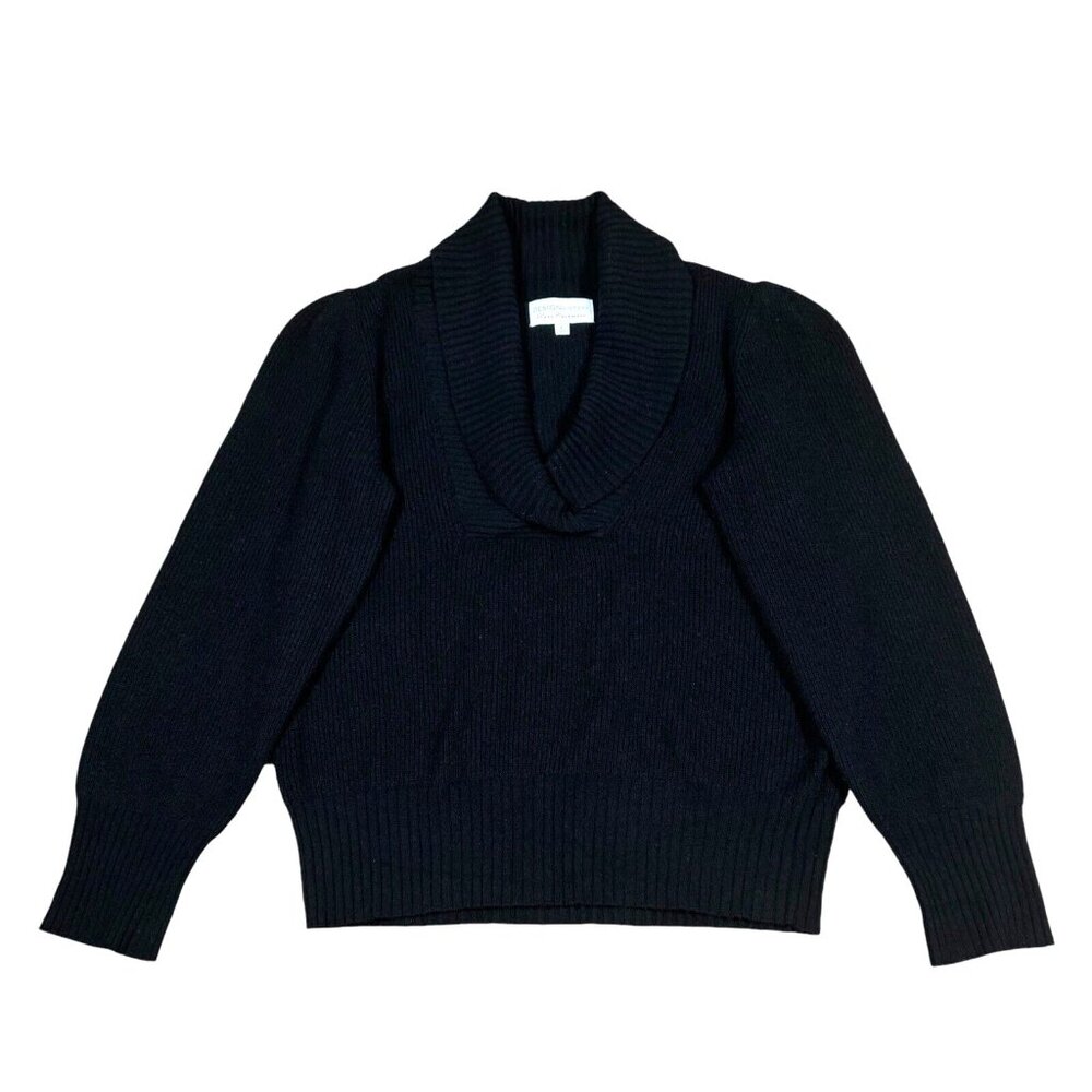 Design History Black 100% Cashmere Shawl Collar Sweater Size L